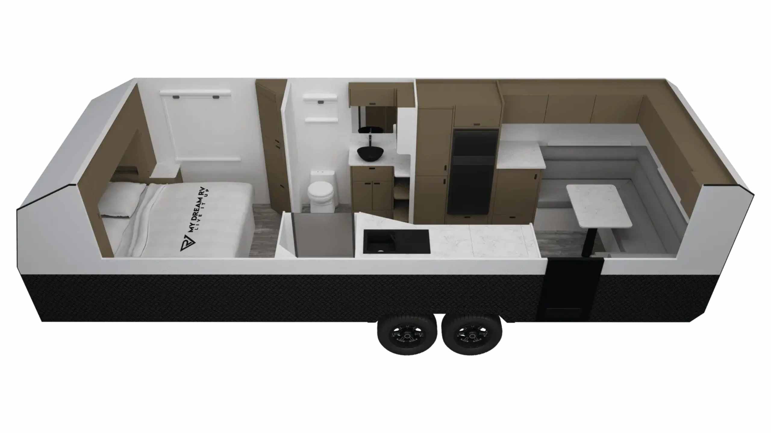 My Dream 23′ Centre Ensuite Tandem Van (Off Road) floorplan